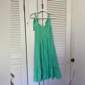 Light green long summer dress